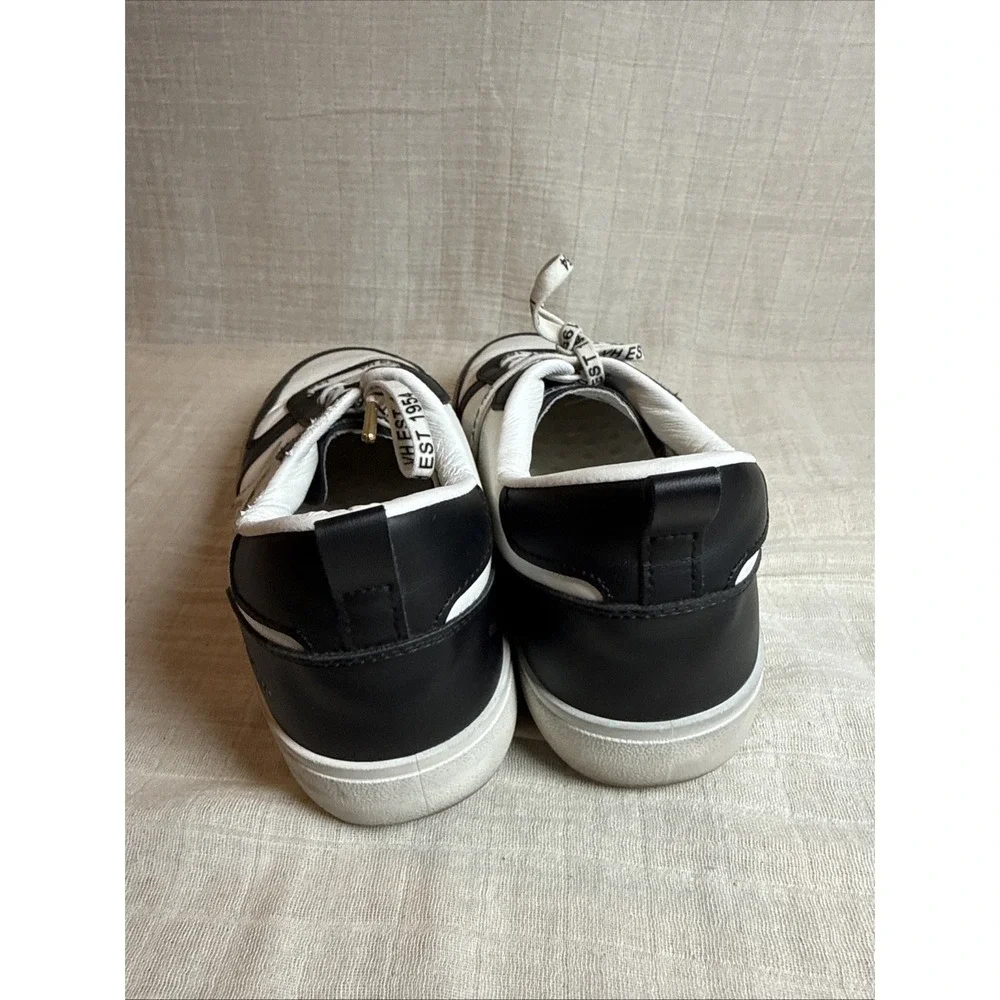 Vintage Havana Reflex‎ Metallic Lace Up Sneakers black gold white size 9